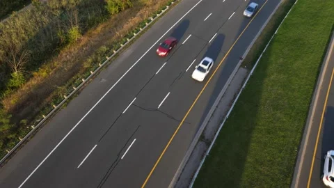Evening commute with traffic on the Don Valley Parkway. Toronto. Stock Footage 165072899