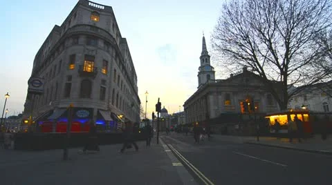Evening Commuters in London Stock Footage 11225634