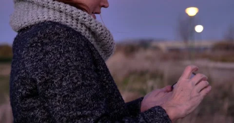 Evening contemplation with a tablet: Stock Footage 329681415