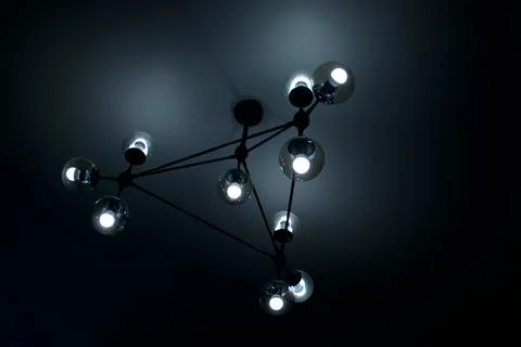 Evening dance of lights Stock Photos