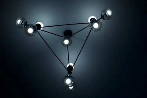 Evening dance of lights Stock Photos