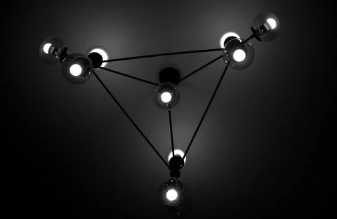 Evening dance of lights Stock Photos