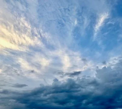 Evening Dark Clouds Stock Photos