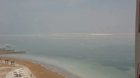 Evening dead sea coast Stock Footage 163077888