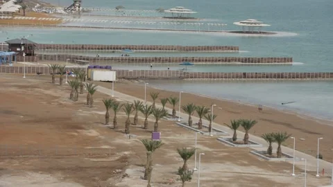 Evening dead sea coast 스톡 동영상 163079177