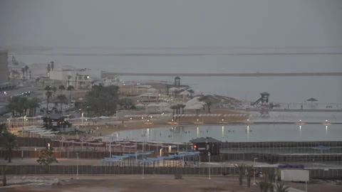 Evening dead sea coast 스톡 동영상 163079224