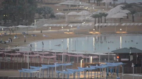 Evening dead sea coast 스톡 동영상 163079237