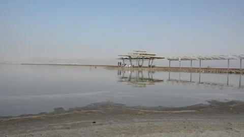 Evening dead sea coast Stock Footage 163079718