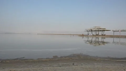 Evening dead sea coast Stock Footage 163079751