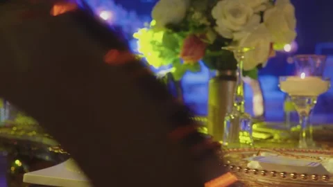 Evening Dinner Decorations Vídeos de archivo 275163748