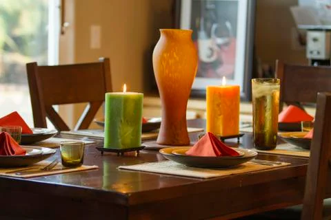 Evening Dinner Table Foto stock