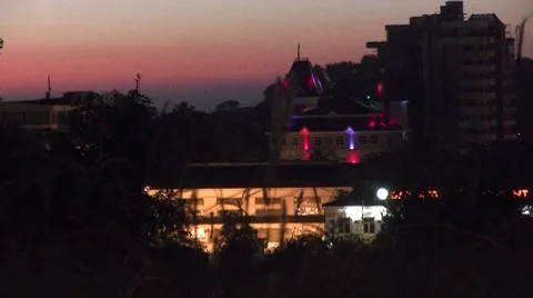 Evening District of Sochi Video stock 8742898