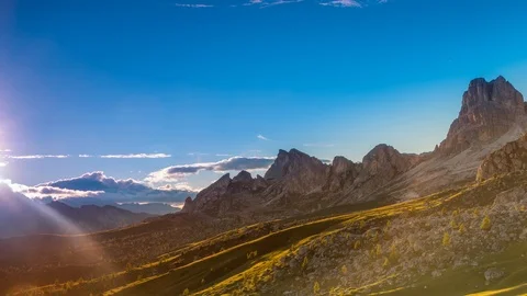 Evening in the Dolomites. Time Lapse UHD Видео 106455752