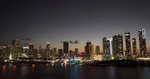 Evening at Downtown of Miami Video stock 232725658