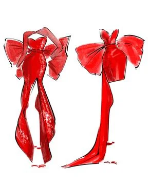 Evening dress Stock Illustration