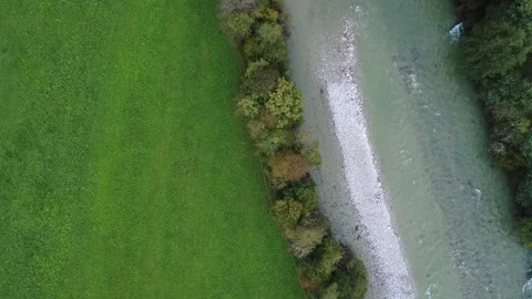 Evening Drone Over Idrijca River – Scenic Aerial, Slovenia Stock Footage 321544228