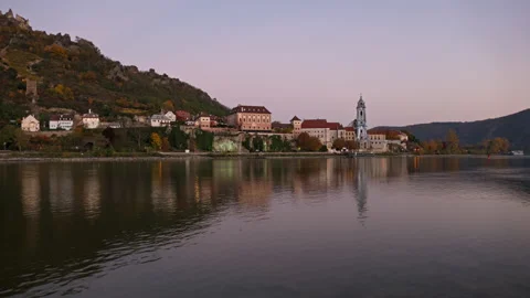 Evening Durnstein timelapse, Austria Stock Footage 219822902