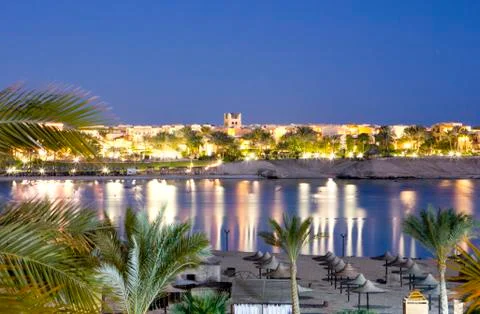 Evening in egypt Stock Photos