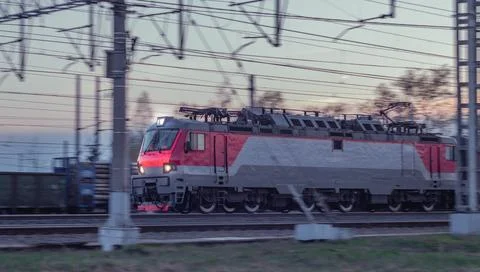 Evening Express Train Stock Photos