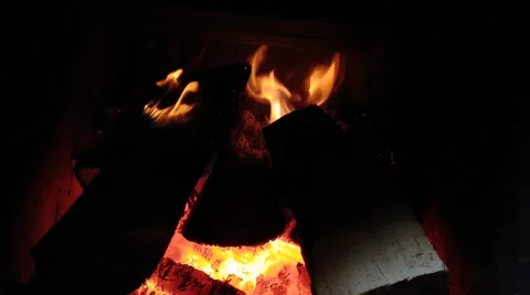 Evening by the fireplace in the house Stock Footage 196969504