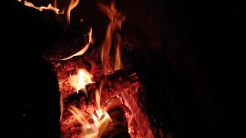 Evening by the fireplace in the house Stock Footage 196969525