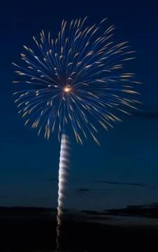 Evening Fireworks Stock Photos