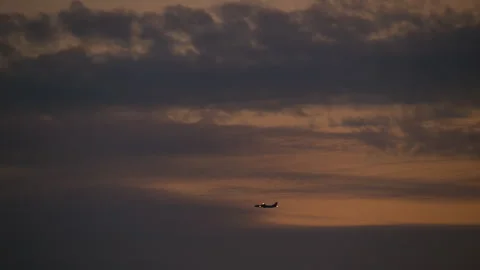 Evening flight across the cloudscape Stock Footage 270156797