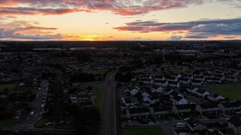Evening Flight Over Dundalk, Timelapse, County Louth, Irelandtombellew6 Stock Footage 317317607