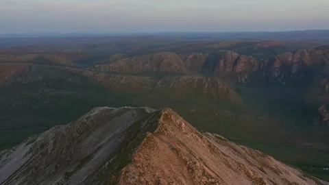 Evening Flight over Mount Erigal, Donegal, Ireland Stock Footage 231807659