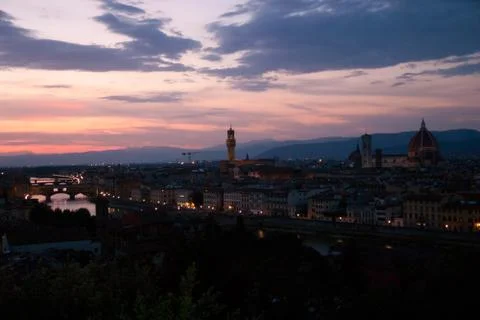 An evening in florence Foto stock