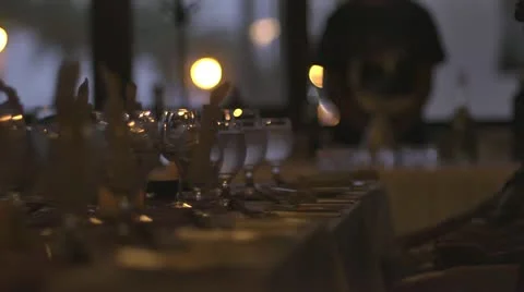 Evening Formal Dining Table 스톡 동영상 22139219