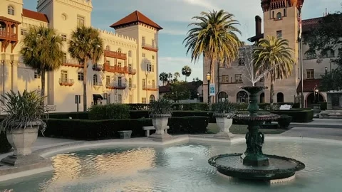 Evening Fountain Stock Footage 150005203