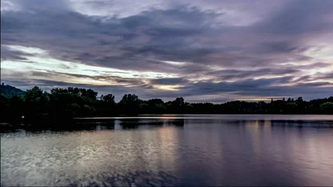 Evening glow clouds 4k Stock Footage 143081661