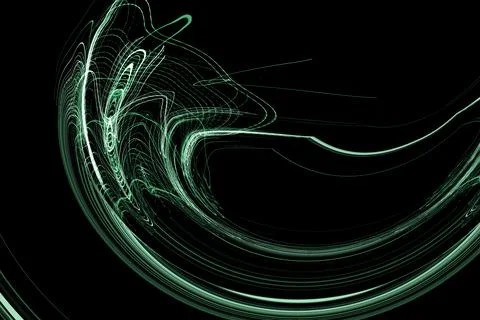 EVENING GREEN LIGHT TRAILS Stock Illustration