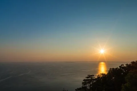 Evening in the gulf of trieste Stock Photos
