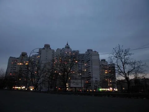 Evening high-rises Stock Photos