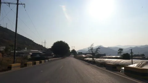 Evening highway driving scenery Stock Footage 201574514