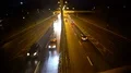 Evening highway with moving cars, view from bridge, city life, transportation 4k or 4k+ Resolution