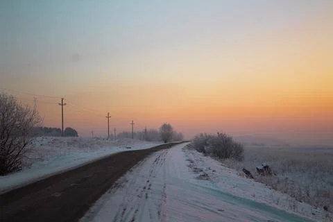 Evening highway Stock-Fotos