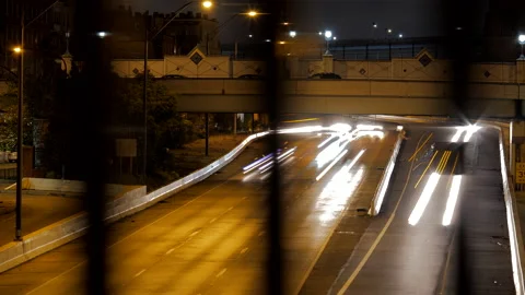 EVENING HIGHWAY TIME-LAPSE 4K Stock Footage 131278111