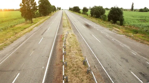 Evening highway traffic time lapse footage Stock-Footage 25133346