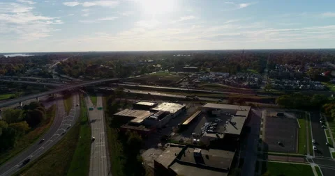 Evening Highways in Toledo Stock Footage 146942628