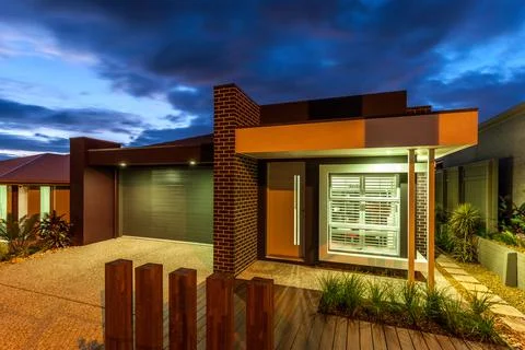 Evening house view Foto stock