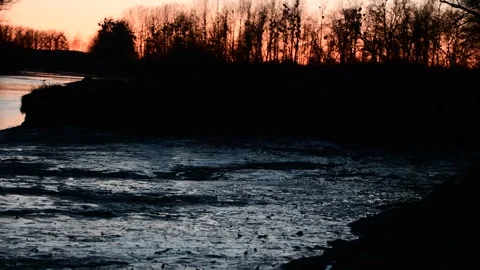 Evening at huettinger altarm Stock Footage 304730250