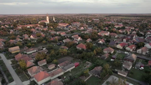 Evening in the Hungarian town of Dévaványa Stock Footage 251793271