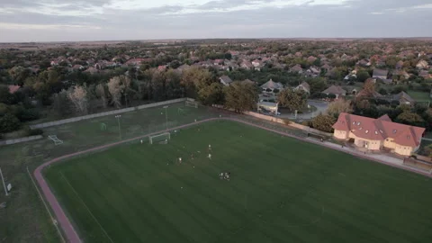 Evening in the Hungarian town of Dévaványa Stock Footage 251793639
