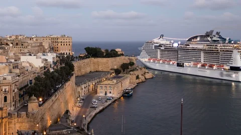 Evening hyperlapse of Valletta, Malta Stock-Footage 126236062