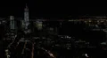 Evening Illumination Aerial View New York City Midtown Skyline Tourism Symbol HD Footage
