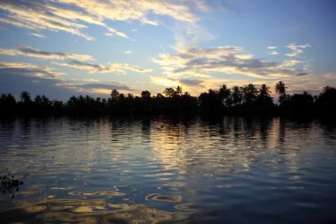 Evening in kerala Stock Photos