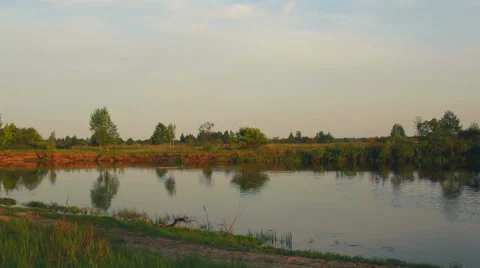 Evening on a Lake Stock Footage 68536139